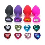 PLUG ANAL SILICONA JOYA CORAZÓN TALLA S