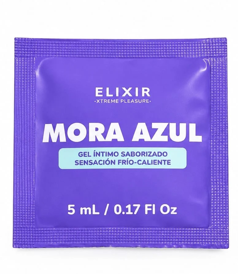 6ffddfe3-aec5-4254-9d9d-8b5b4782d40e LUBRICANTE FRIO/CALIENTE MORA AZUL SACHET X 5 ML ELIXIR - Imagen 1