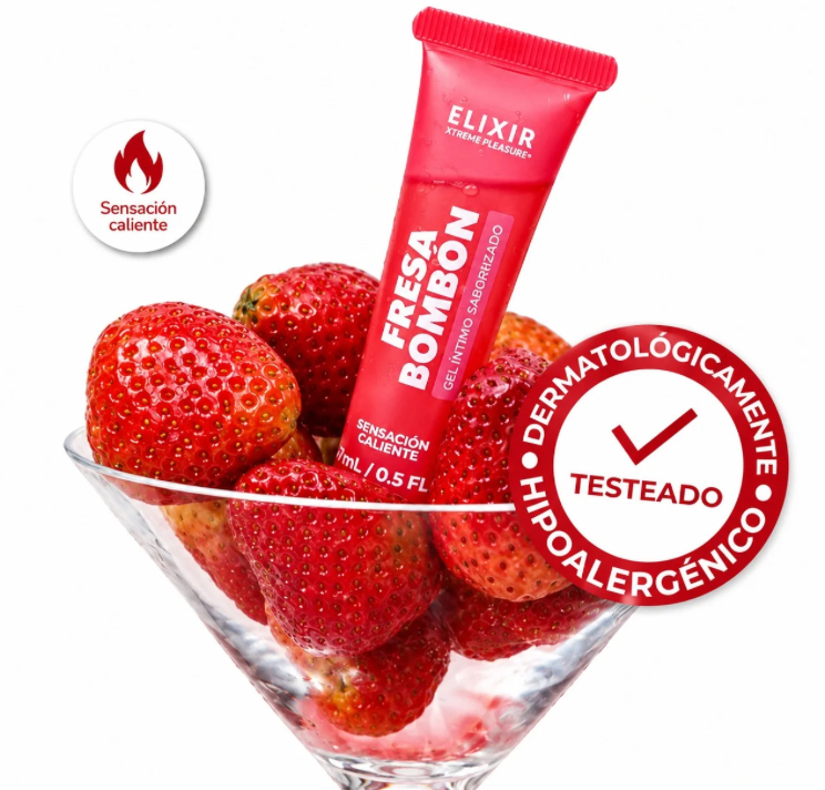 IMG_3595 LUBRICANTE FRESA BOMBÓM X 15 ML ELIXIR - Imagen 1